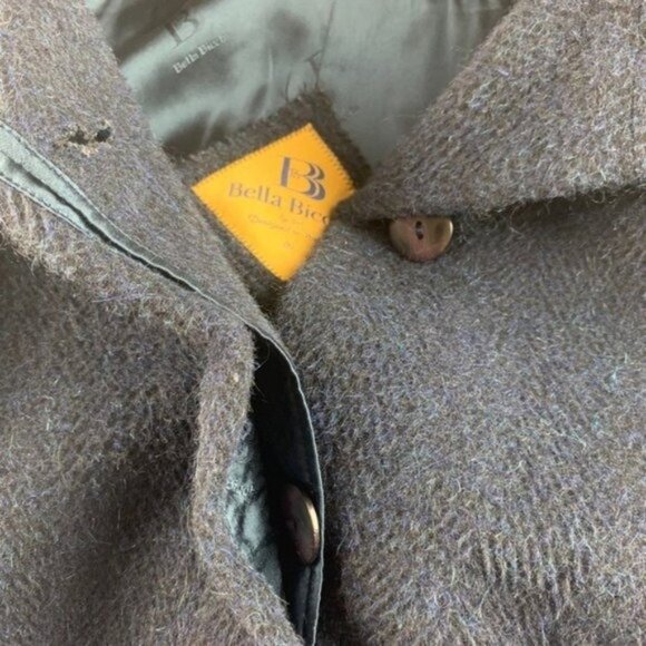 Bella Bicchí by Sal Alpaca & Mohair Blue Pea Coat - Picture 6 of 8